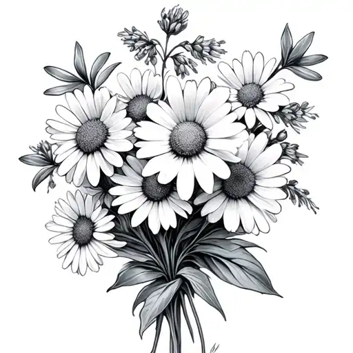 Daisy And Larkspur Bouquet