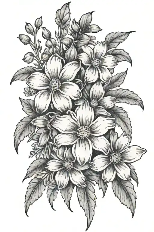 Primrose Larkspur Daisy Bouquet