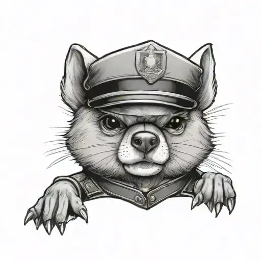 Animal Dressed Like A Police Officer