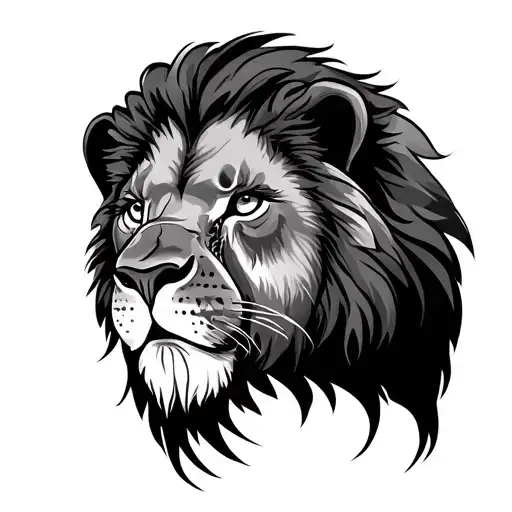 Lion With Scar In The Eye