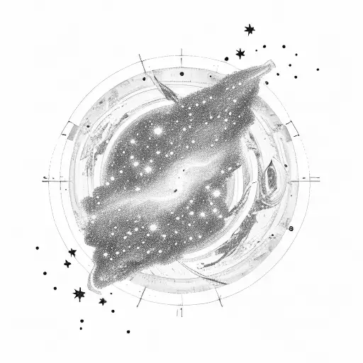 Galaxy With Constellations