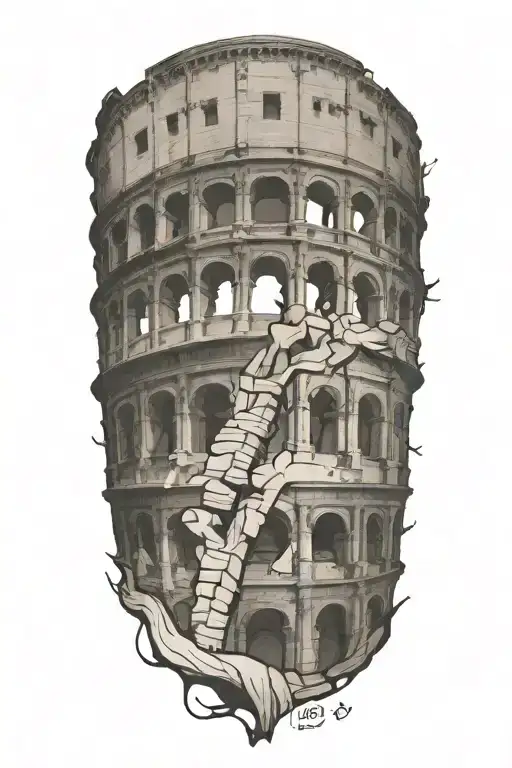 Colloseum With Quote Intertwined