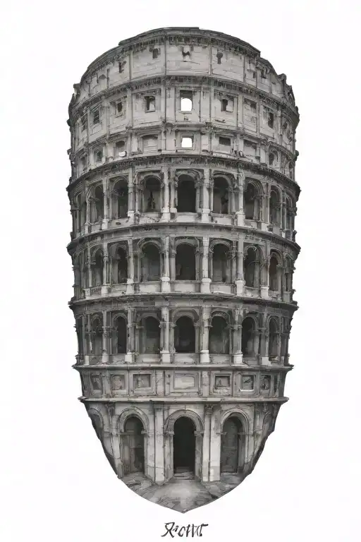 Colloseum With Quote Intertwined
