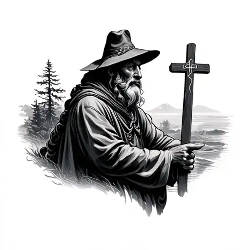 Traveler With Christian Religious Faith