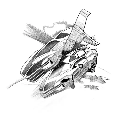 A Ford Mustang And A Chevrolet Camaro Drifting Side By Side