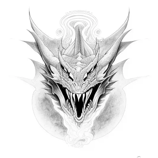 Cara De Dragon Con Ojos Profundos Y Tiernos