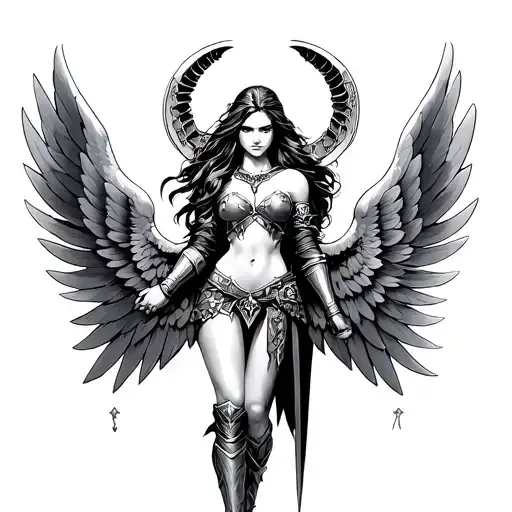 Valkyrie Warrior Woman Wings