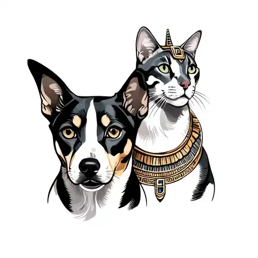 Egyptian Dog And Cat