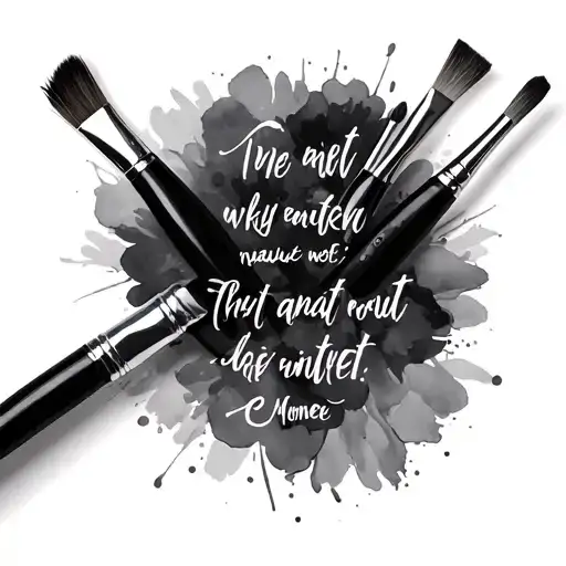 Paintbrushes With Claude Monet Quote