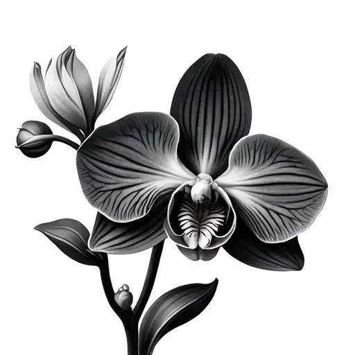 Glass Orchid Tiny With Stem