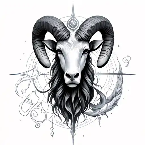 Aries And Aquarius Zodiac Sign With Terminology