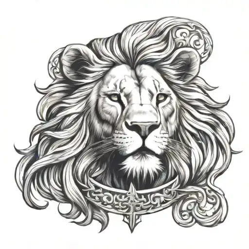 Lion With Cross