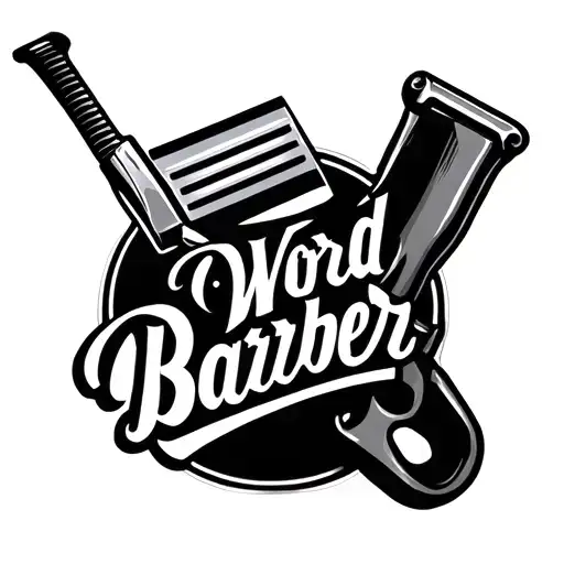 Word Barber With A Razor Machine