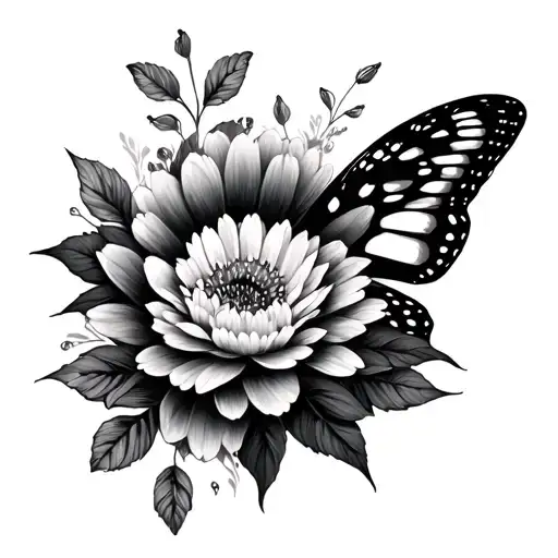 May Birth Flower And Butterfly Wings