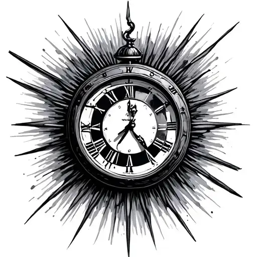 Rays Around And A Clock