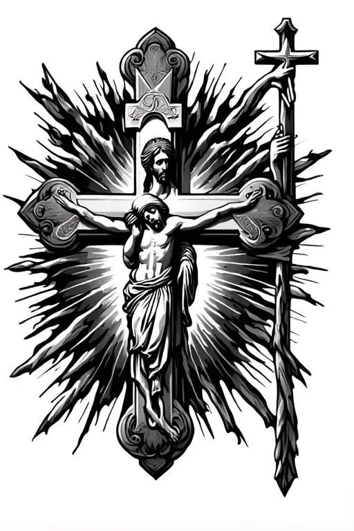 Religious Cross Without Jesus Christ