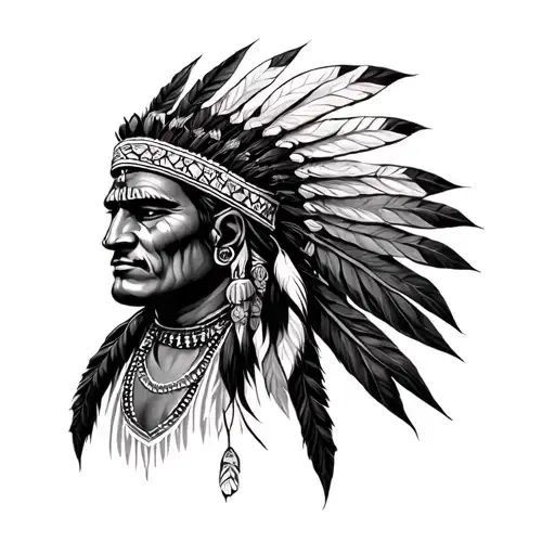 Indian With Background Arrow