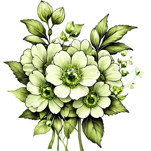 Peridot Twins Girls August Birth Flowers