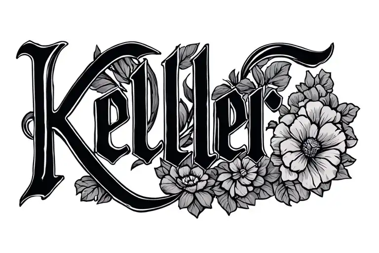 Keller In Wedding Text Std Regular Font Shaded Around For A Forearm
