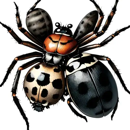A Spider And A Ladybug