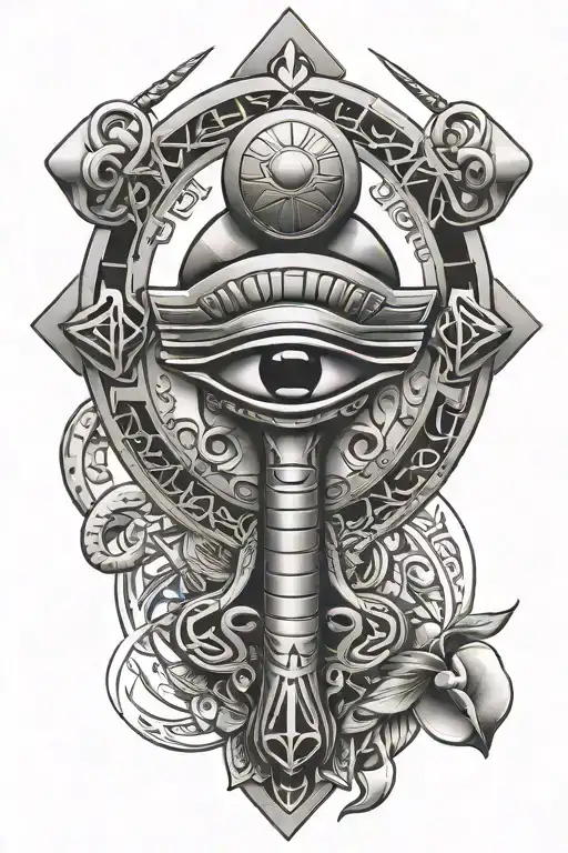 Egypte Croix Ankh Symbol With Eye