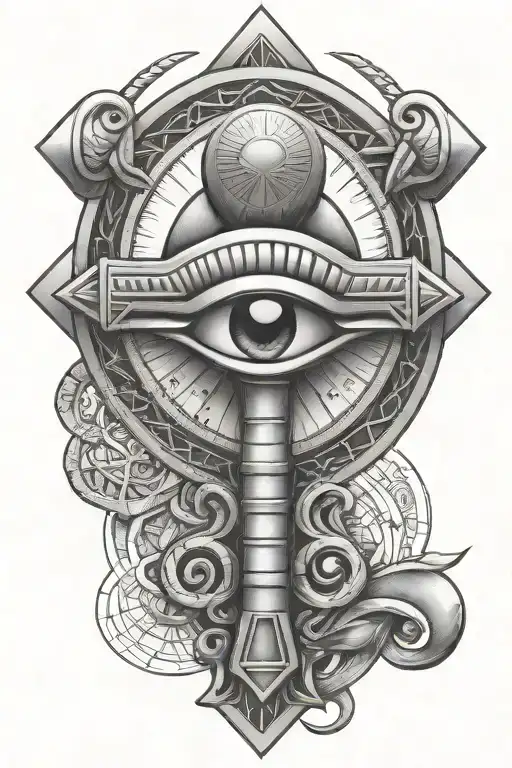 Egypte Croix Ankh Symbol With Eye