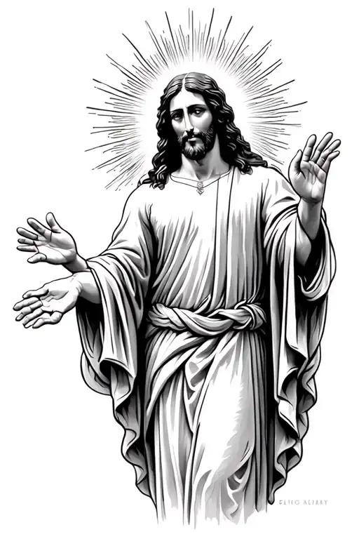 Stair Way To Heaven Jesus Open Arms Wide Open