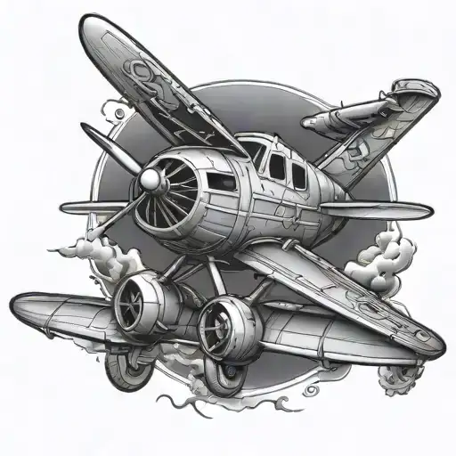 Airplane With Demon Dark Side