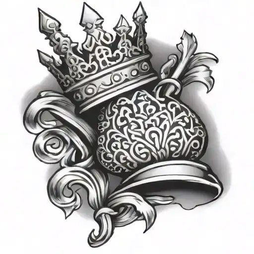 Spade With Crown Adorned