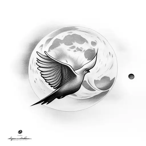 Dove And A Moon