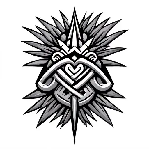 Samoan Symbol On Shoulder And Chest