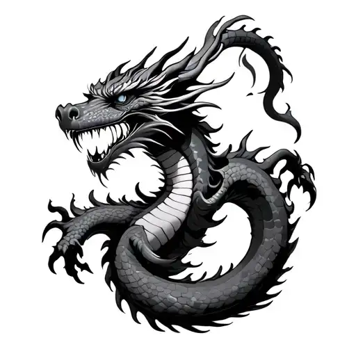 Dragon Curling Arond The Arm