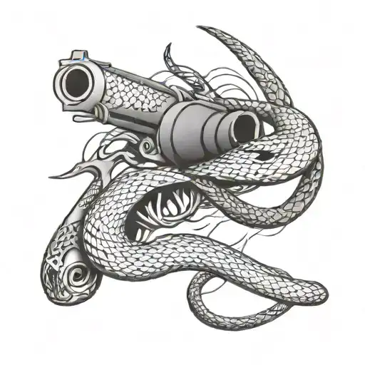 Snake And Gun Wrapped