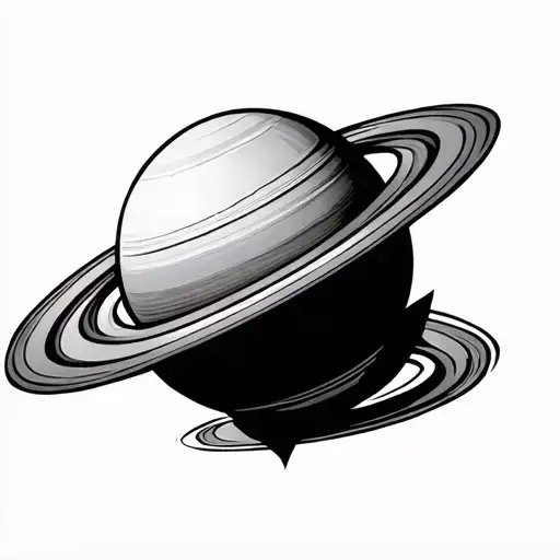 Saturn With Roman Date And Numbers