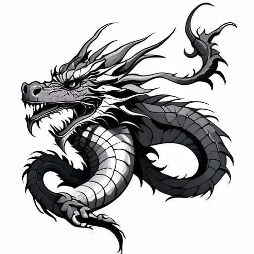 Dragon Tattoo For Chest