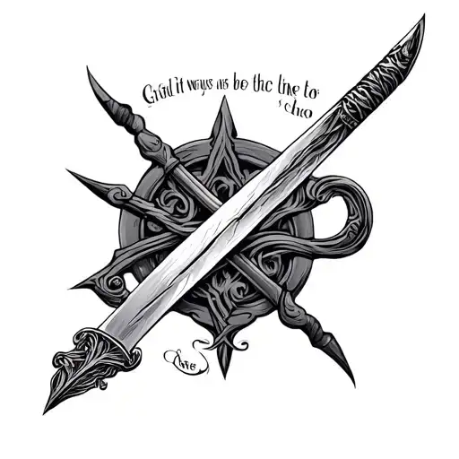 Sword With Bible Verse As The Bladw