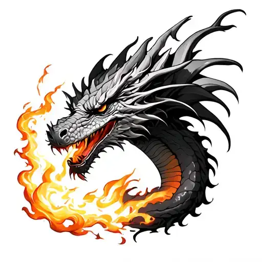 Dragon Spitting Fire By The Nascimento Anus