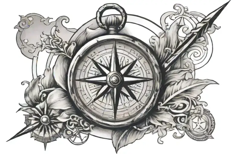 Compass Pointing West