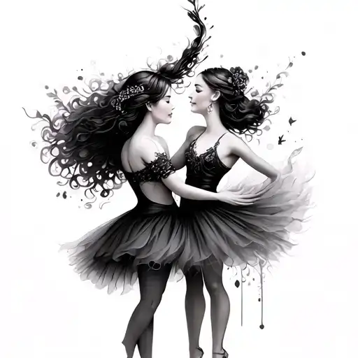 Mother And Daughter Dancer