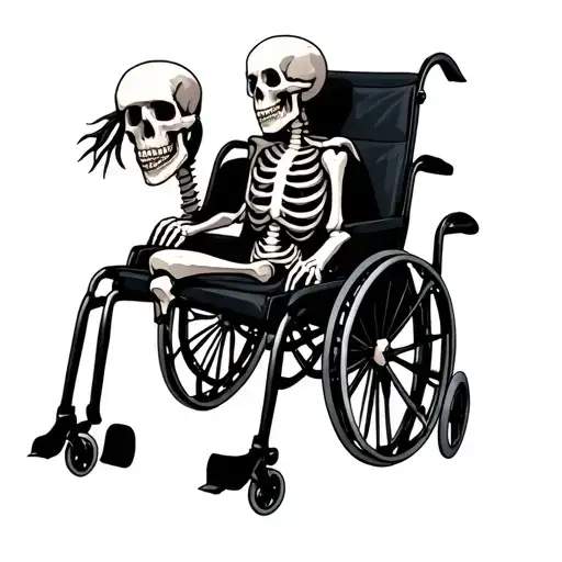 Skeleton In A Wheelchair