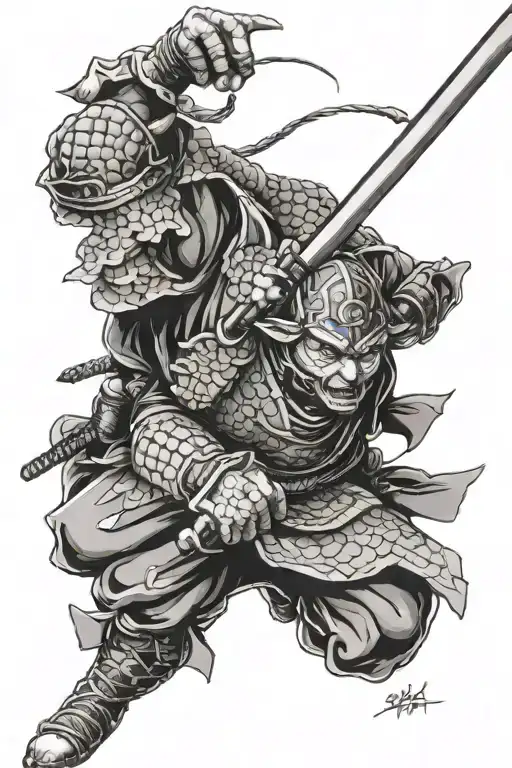 Demon Slayer Samurai Closeup