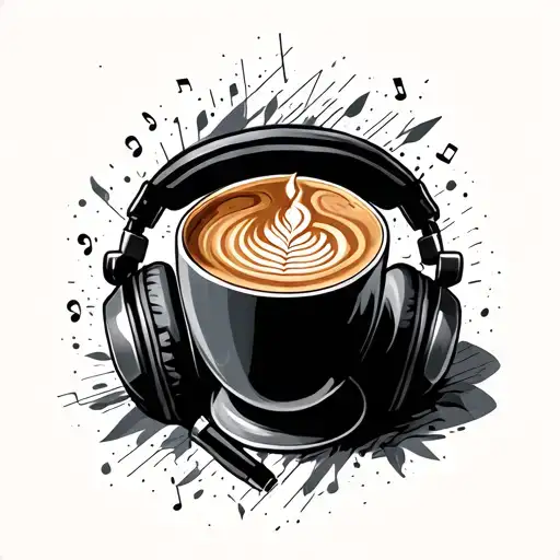 Coffee Music In Headphones