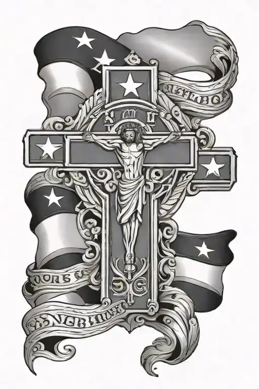 Honduras Flag Jesus Cross