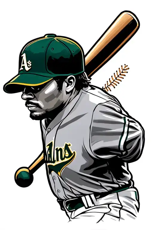 Baseball Diamond Oakland A's Filled