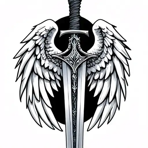 Dagger With Angel Wings