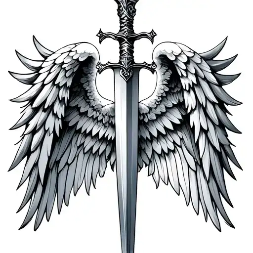 Dagger With Angel Wings