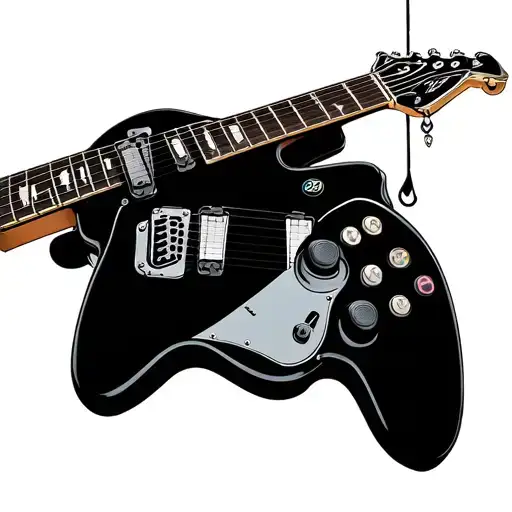 Fender Guitar Playstation Controller Fishing Hook