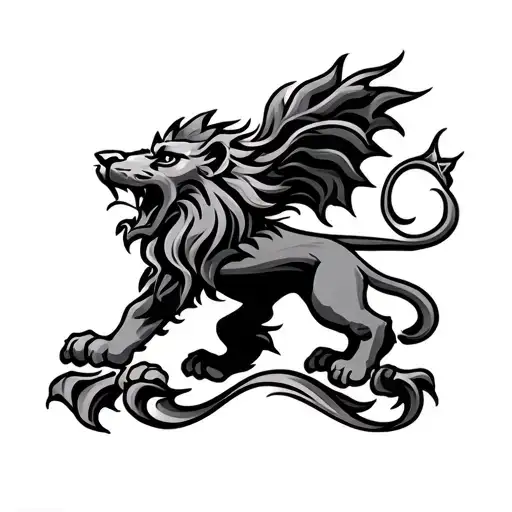 Tribal Scottish Lion Rampant