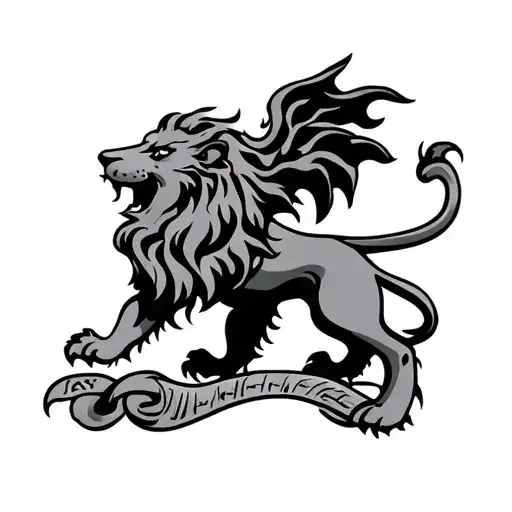 Tribal Scottish Lion Rampant