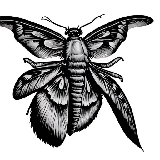 Dragging Moth Emerging